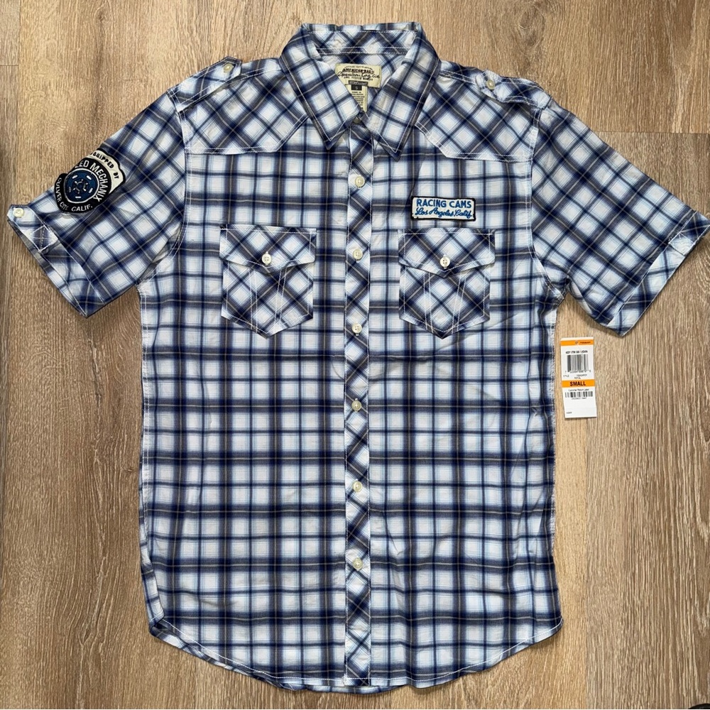 American Rag Men’s Short Sleeve Graphic Button Down Shirt | Size S